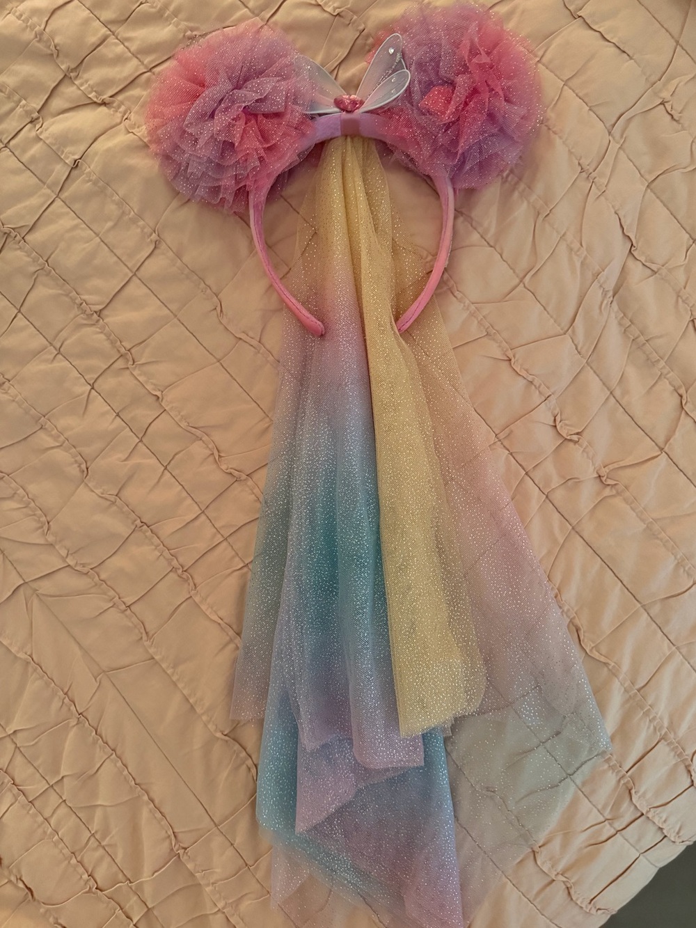 Disney Parks Rainbow and Butterfly Princess Style Minnie Mouse Ear Headband